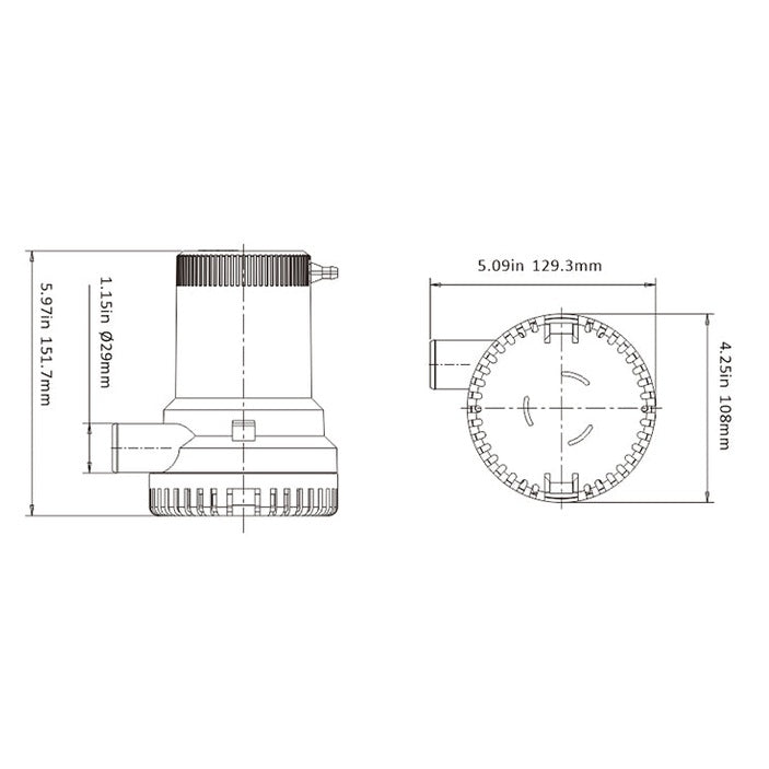 SEAFLO 01 Series 1500GPH Seaflo Bilge Pump NON AUTO