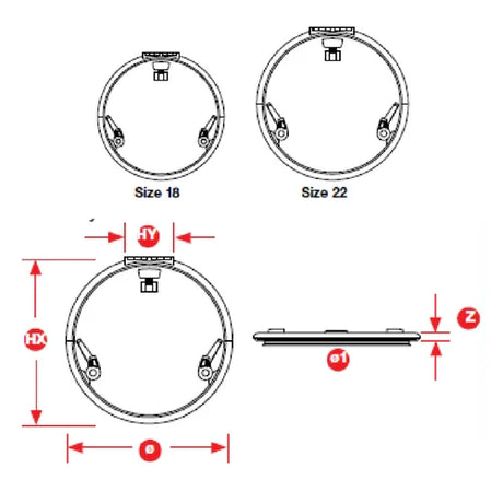Lewmar Hatch - Round Low Profile 22 BLA 170166
