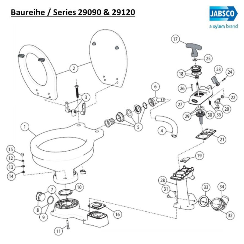 SERVICE KITS FOR JABSCO TOILET SERIES 2000 (1998-2007)