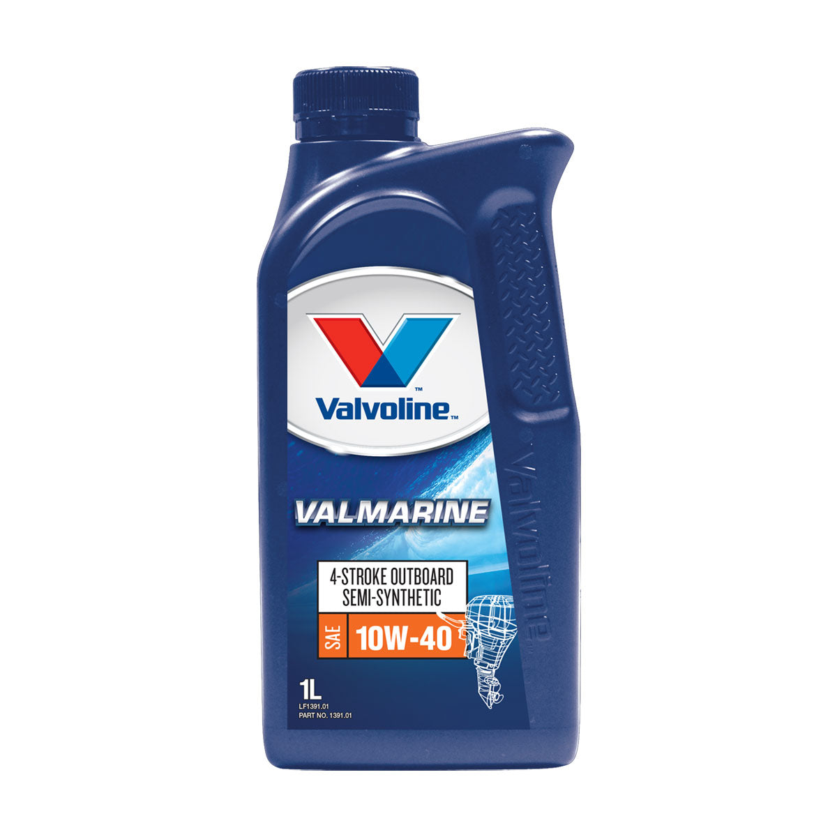 VALMARINE 4 STROKE 10W-40 SEMI-SYN O/BOARD OIL 1L