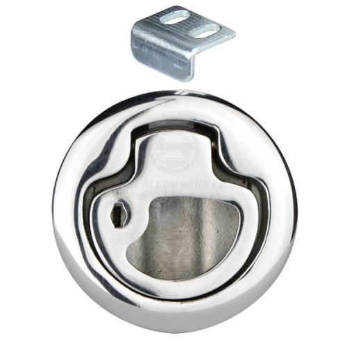 Latch - Round Flush - Stainless Steel