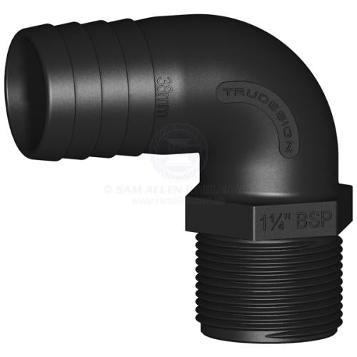 Trudesign Hose Tail - Male Tail 90 Degree - Unequal