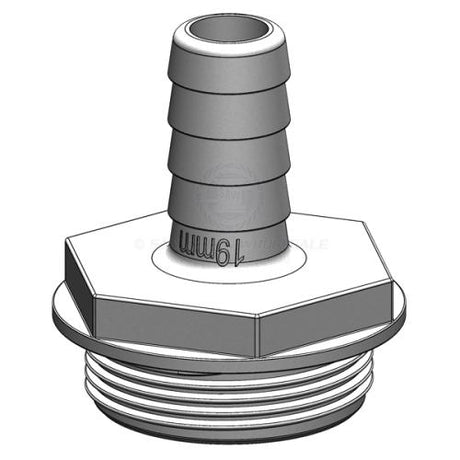 Trudesign Aquavalve Hose Tail - Straight 32mm