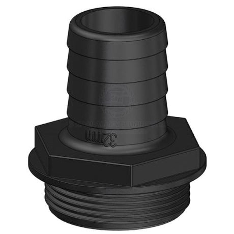 Trudesign Aquavalve Hose Tail - Straight 32mm