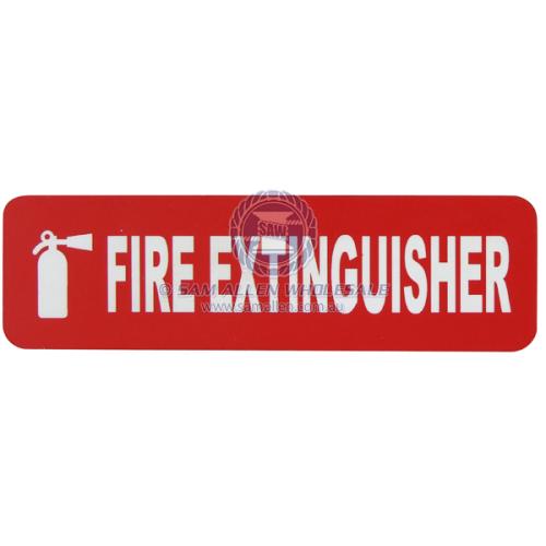 SAFETY LABEL - FIRE EXTINGUISHER 100mm x 30mm 3M ADHESIVE