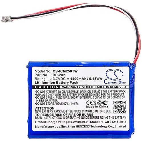 Icom Replacement Battery for Icom IC-M25, Part No: BP-282 3.7V