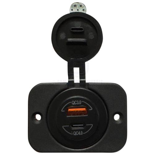 RELAXN Socket - Single Panel - Dual USB-A/USB-C Charger