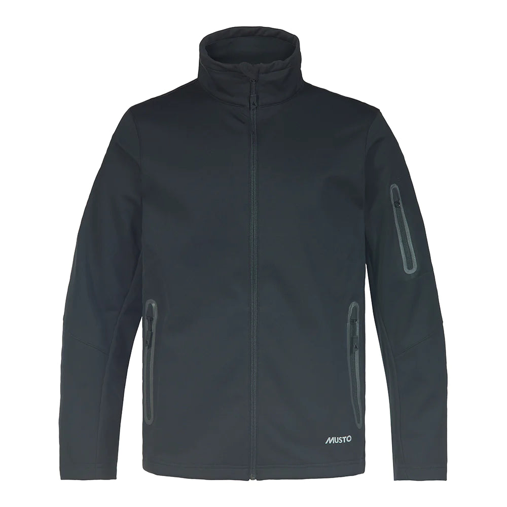 MUSTO MEN'S ESSENTIAL SOFTSHELL JACKET BLACK WBF 2023 CLEARANCE Small