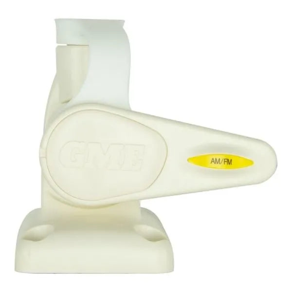 GME Single Swivel Rectangular Antenna Base- Suit AW36XX Whips- White