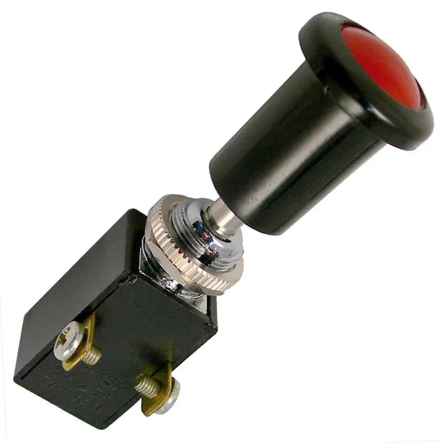 On-Off Push-Pull Red Illuminated Switch