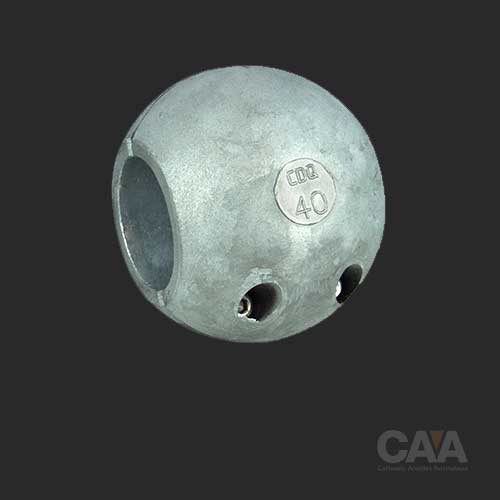 Zinc shaft anode, Metric 40mm
