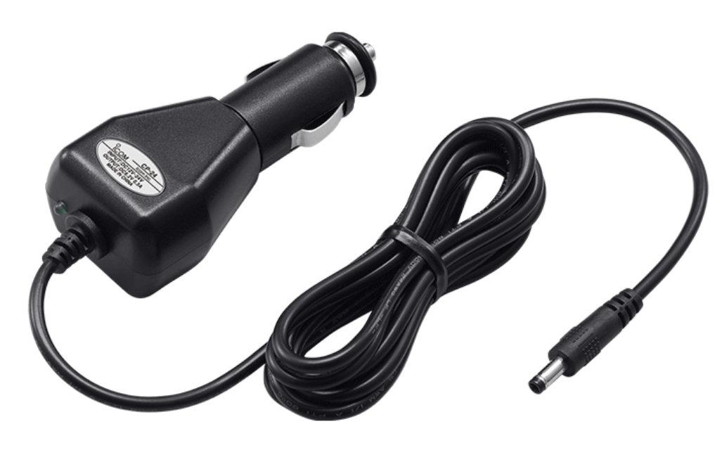 Icom DC Power Charger, 12-24V, Auto Cigarette Lighter profile, cable 1.8m CP-24