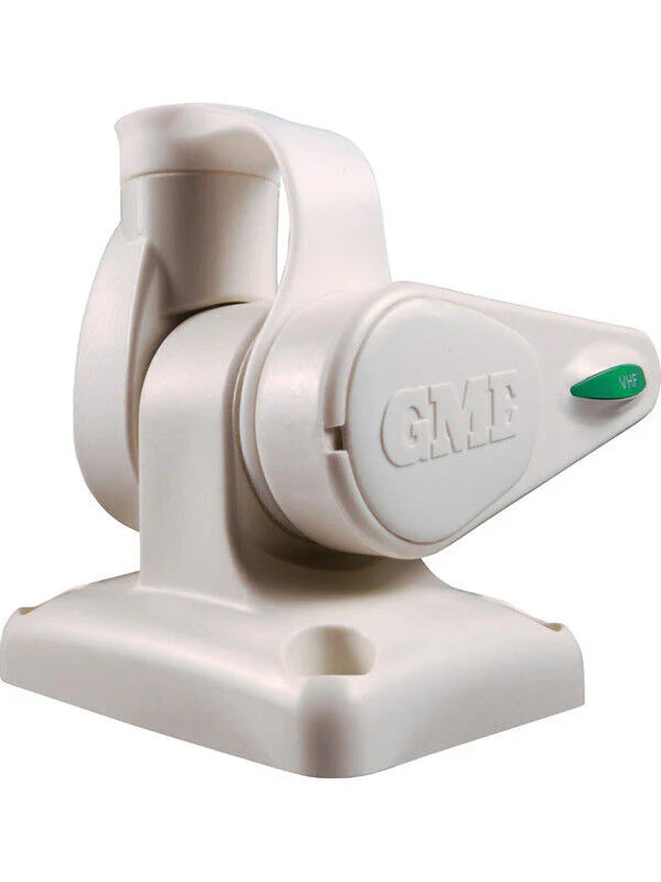 GME Single Swivel Rectangular Antenna Base- Suit AW36XX Whips- White