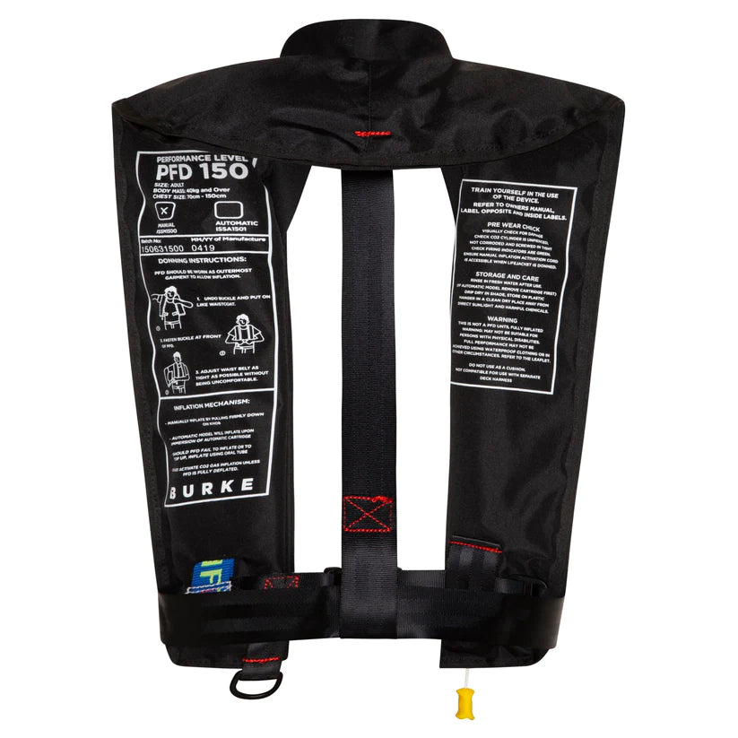 Burke Standard Inflatable PFD 150N Black