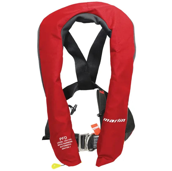 Marlin Auto Inflatable with Harness PFD 150N Red