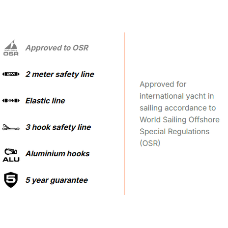 Baltic Supreme 3 hook Safety Line Tether