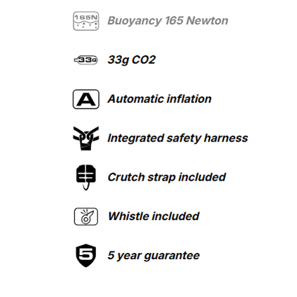 Baltic Athena Women's PFD 165N Auto, Harness, White/Pink