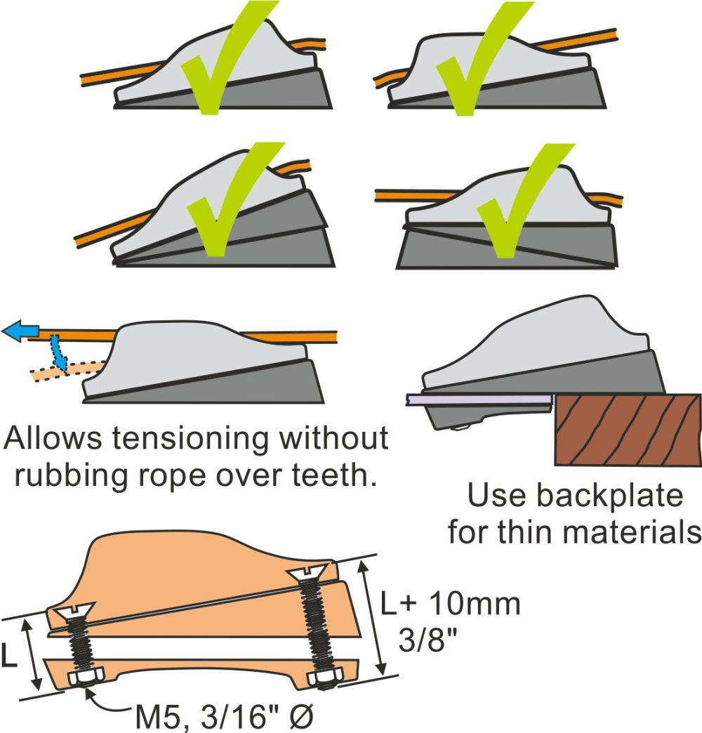 Ronstan Clamcleat Tapered Pad for CL203 & Mk1 Juniors CL818