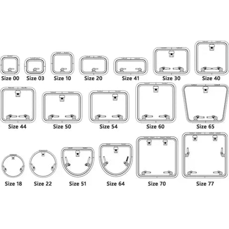 Oceansouth Low-Medium Profile Hatch Covers for Lewmar Grey