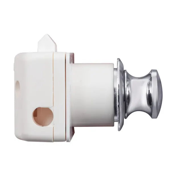 Man Ship Door Cabinet Latch - Push button Chrome