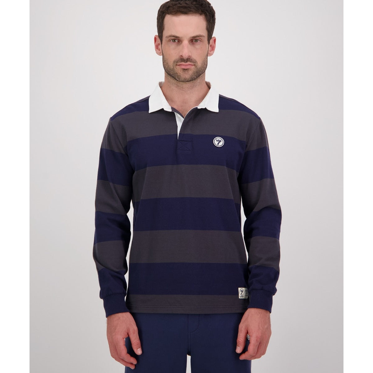 Line 7 MEN'S RANGE LONG SLEEVE RUGBY TOP Navy/Shadow