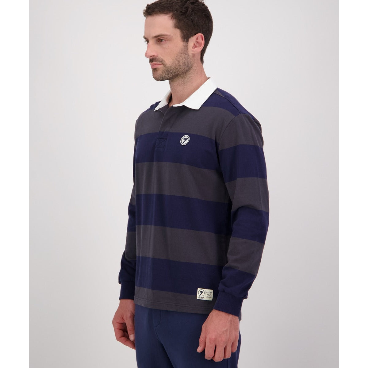 Line 7 MEN'S RANGE LONG SLEEVE RUGBY TOP Navy/Shadow