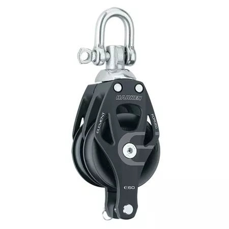 Harken 60mm Aluminum Element Double Block — Swivel, Becket 6270
