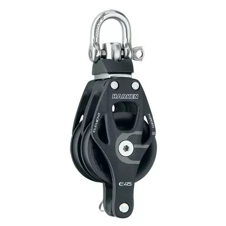 Harken 45mm Aluminum Element Double Block — Swivel, Becket 6239