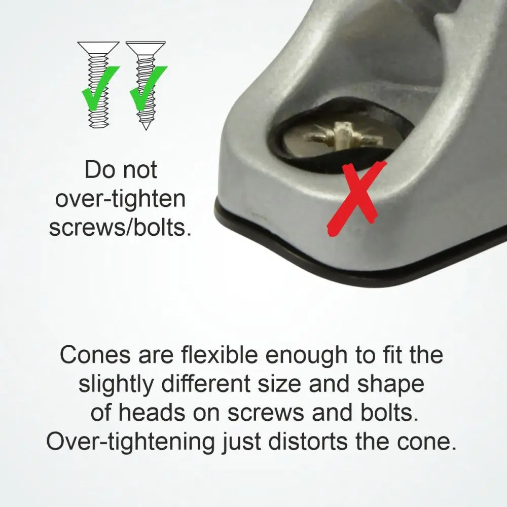 Ronstan Insulator for Micro Cleat (2xPT424 cones+1xPT425 Base), 4 sets PT424&25