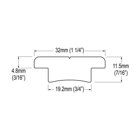 Ronstan Series 32, T-Track, Black, 1.5m RC7320-1.5