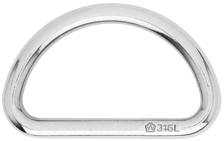 Wichard D ring - 316L - Stock dia: 6 mm - Inner dia: 50 mm 6712