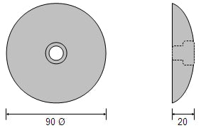 90 mmØ Zinc Rudder Anode
