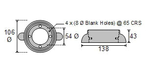 Volvo Sail Drive Zinc Anode CDZ9-030
