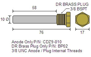 Zinc Alloy Engine Combination D.R Brass plug CDZ9-120