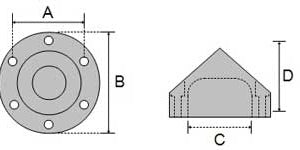 Maxi Prop Zinc Anode