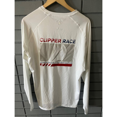 MUSTO MENS EVOLUTION SUNBLOCK LONG SLEEVE TEE 2.0 CLIPPER ROUND THE WORLD SPECIAL WHITE LARGE