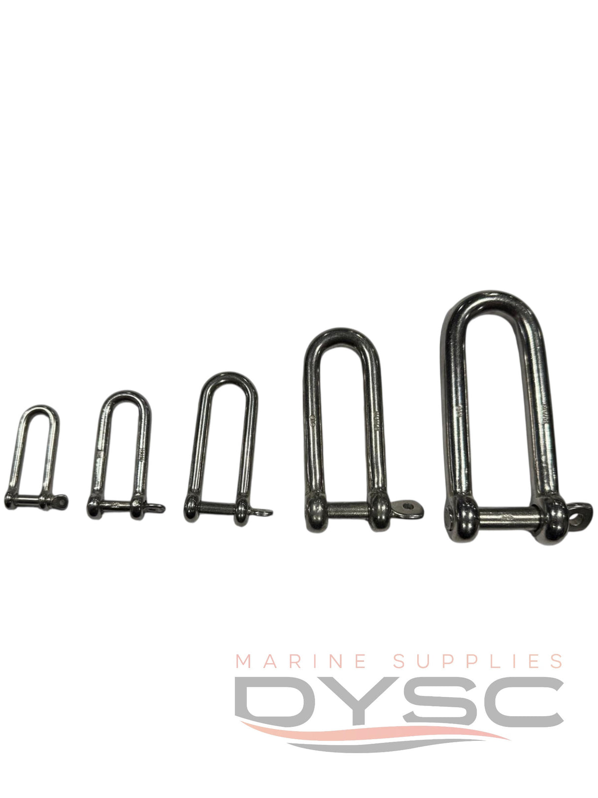 Forged Long Dee Shackles with captive bolt 316 Stainless