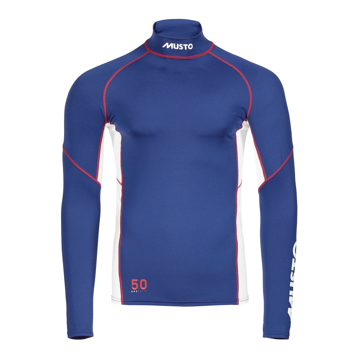 MUSTO MEN'S CHAMPIONSHIP LONG-SLEEVE RASH GUARD SODALITE BLUE MEDIUM