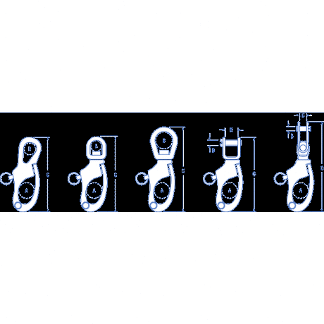 Ronstan Snap Shackle Fork Bale 72mm RF6130