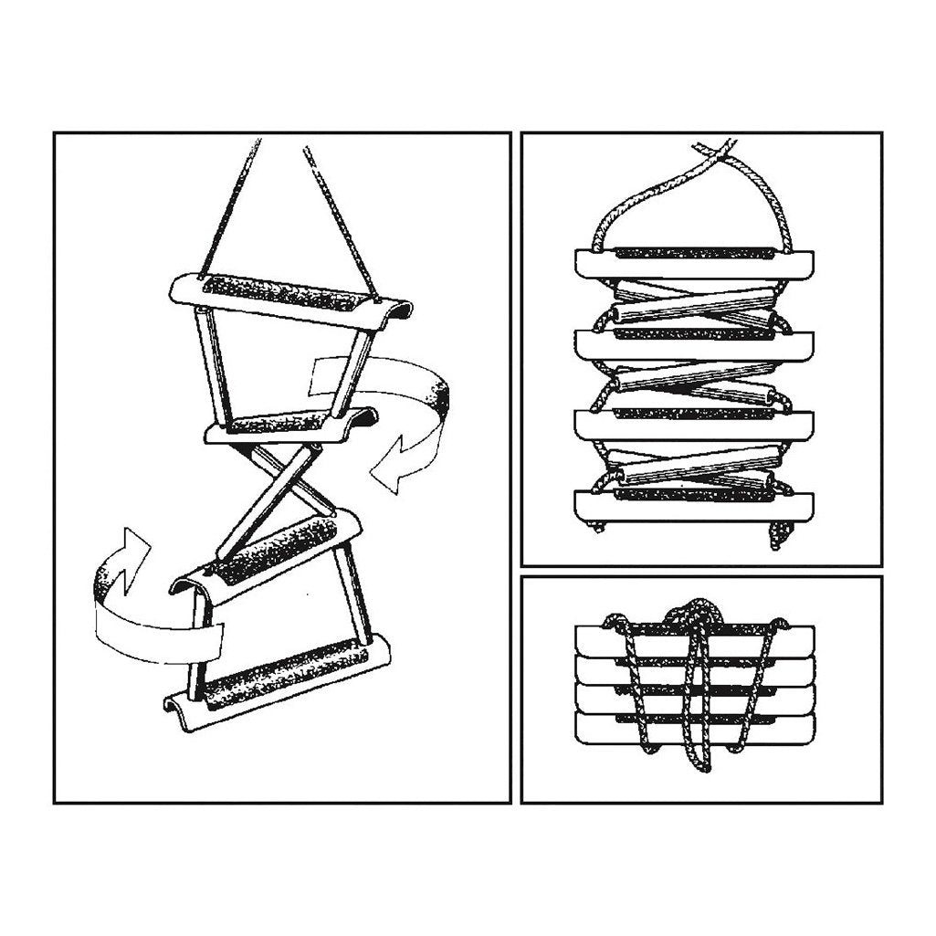 COLLAPSIBLE ROPE LADDER 5 STEP
