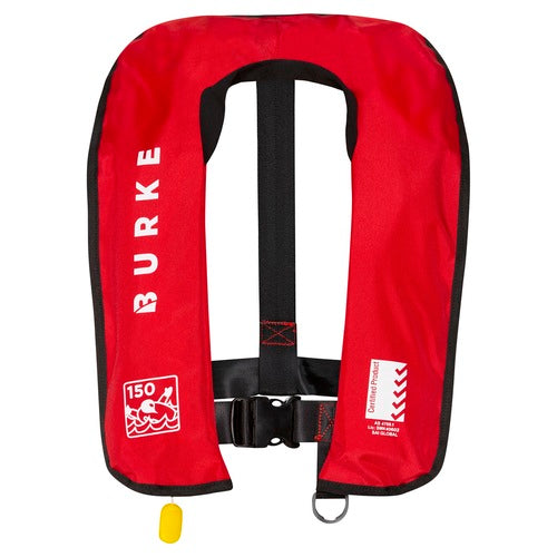 Burke Standard Inflatable PFD 150N Red NEW AS 4758.1:2022