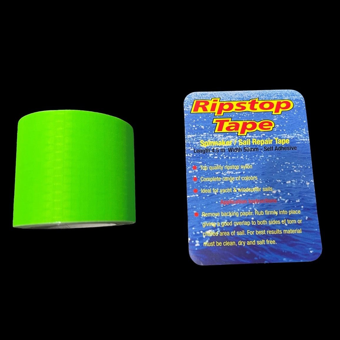 Ripstop Spinnaker Sail Repair Tape Fluro Green