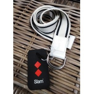 SLAM BELT MAYD CREAM WITH NAVY STRIPES