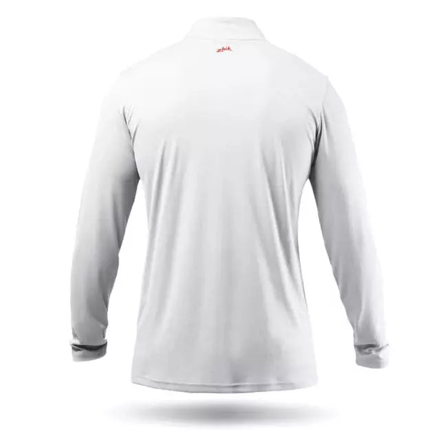 ZHIK Mens UVActive High Collar 1/4 Zip Top - White