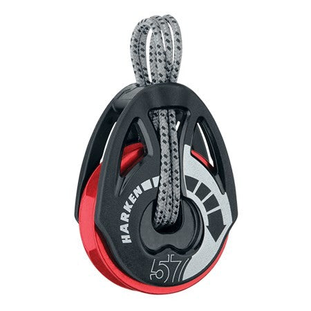 Harken 57mm T2™ Soft-Attach Ratchamatic® Block — Red Sheave 2160