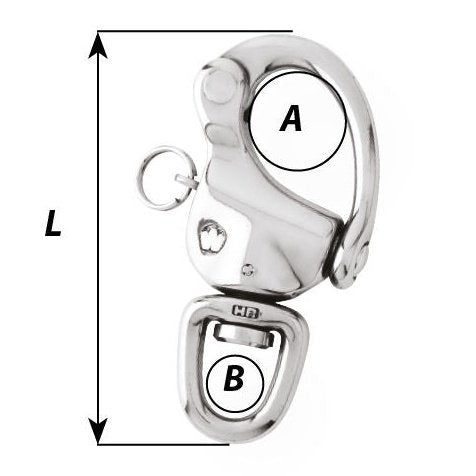 Wichard Snap shackle 90 swivel eye 2475