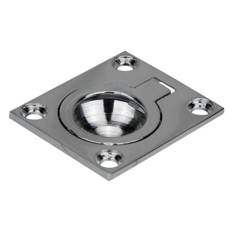 PULL RING - FLUSH MOUNTING CHROME PLATED BRASS