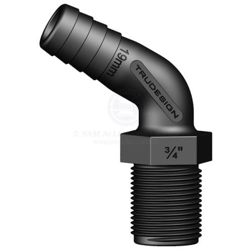 Trudesign Hose Tails - Male Tail 120 Degree