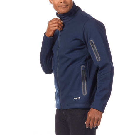 MUSTO MEN'S ESSENTIAL SOFTSHELL JACKET NAVY WBF SPECIAL