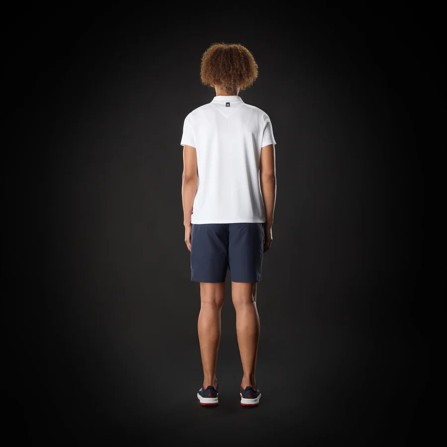 MUSTO WOMEN'S EVO CREW SUNBLOCK SHORT-SLEEVE POLO WHITE